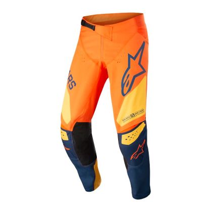 Pantalon cross Alpinestars TECHSTAR FACTORY - ORANGE DARK BLUE WARM YELLOW 2022 Ref : AP12434 