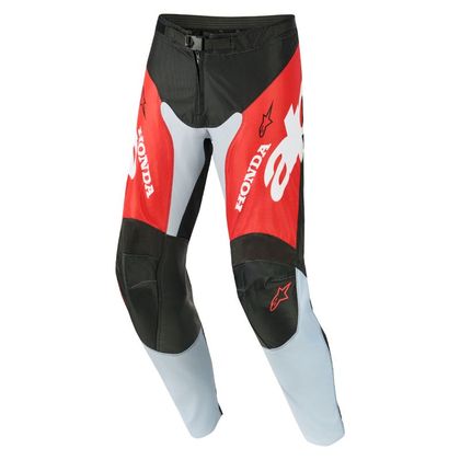 Pantalon cross Alpinestars RACER - VEIL - HONDA 2025 - Gris / Rouge Ref : AP3995 