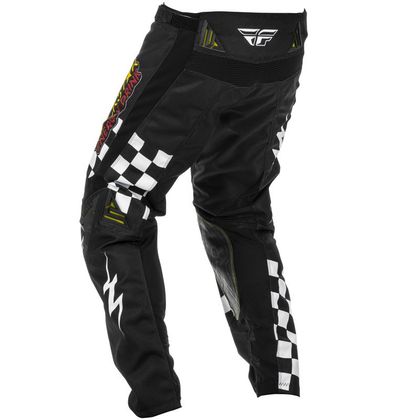 Pantalón de motocross Fly KINETIC K120 ROCKSTAR BLACK WHITE YELLOW 2020