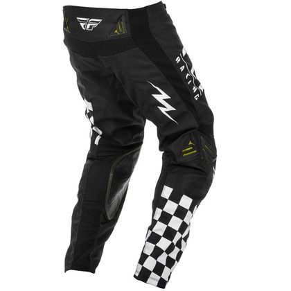 Pantalón de motocross Fly KINETIC K120 ROCKSTAR BLACK WHITE YELLOW NIÑO