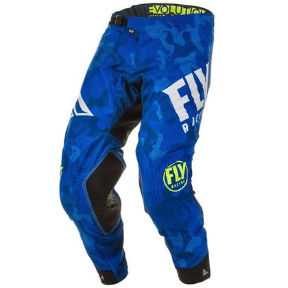 Pantalón de motocross Fly EVOLUTION DST BLUE WHITE 2020 Ref : FL0714 
