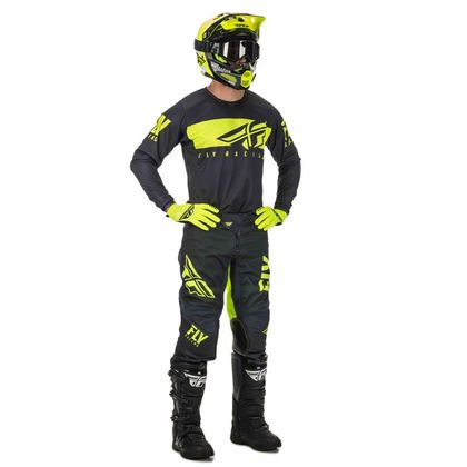 Camiseta de motocross Fly KINETIC MESH SHIELD GREY HI-VIS 2020