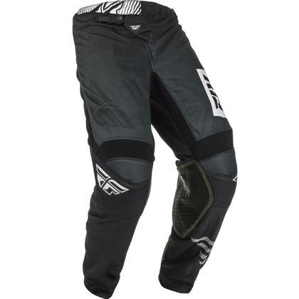 Pantaloni da cross Fly KINETIC MESH NOIZ BLACK WHITE 2020