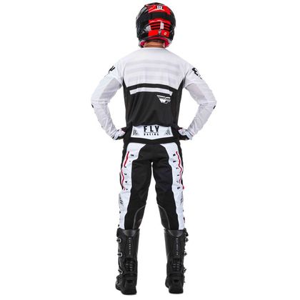 Camiseta de motocross Fly KINETIC K120 BLACK WHITE RED 2020