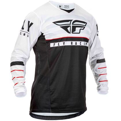Camiseta de motocross Fly KINETIC K120 BLACK WHITE RED 2020 Ref : FL0681 
