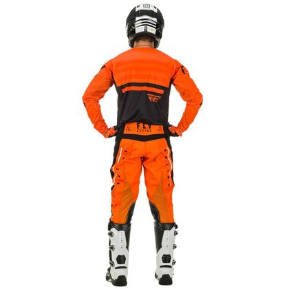 Camiseta de motocross Fly KINETIC K120 ORANGE BLACK WHITE NIÑO 2020