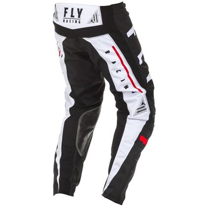 Pantaloni da cross Fly KINETIC K120 BLACK WHITE RED BAMBINO