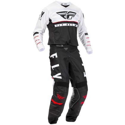 Pantaloni da cross Fly KINETIC K120 BLACK WHITE RED 2020