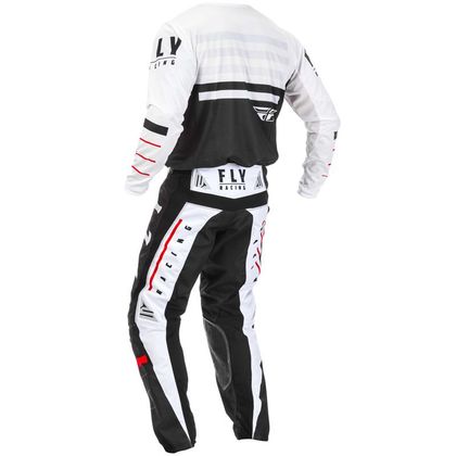 Pantalón de motocross Fly KINETIC K120 BLACK WHITE RED 2020