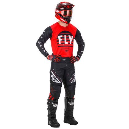 Camiseta de motocross Fly KINETIC K220 RED BLACK WHITE NIÑO 2020