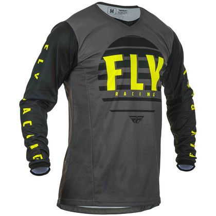Camiseta de motocross Fly KINETIC K220 BLACK GREY HI-VIS NIÑO Ref : FL0860 
