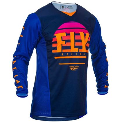 Camiseta de motocross Fly KINETIC K220 MIDNIGHT BLUE ORANGE 2020 Ref : FL0694 