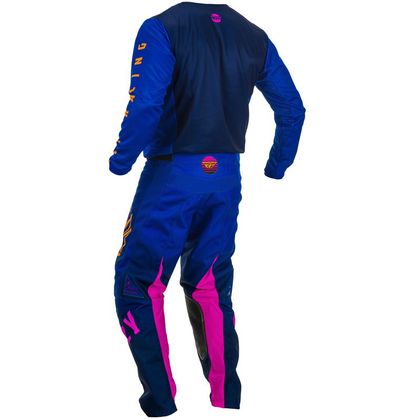 Pantalón de motocross Fly KINETIC K220 MIDNIGHT BLUE ORANGE NIÑO