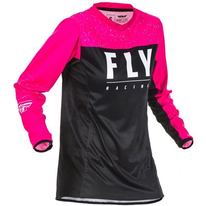 Camiseta de motocross Fly LITE NEON PINK BLACK FEMME 2020 Ref : FL0712 