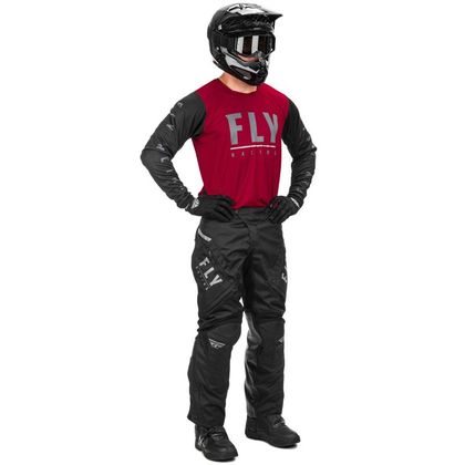 Camiseta de motocross Fly PATROL MAROON BLACK GREY 2021