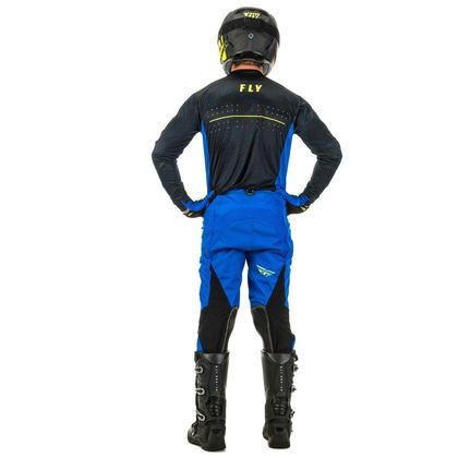 Camiseta de motocross Fly LITE HYDROGEN BLUE BLACK HI-VIS 2020