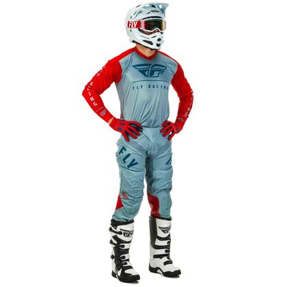 Camiseta de motocross Fly LITE HYDROGEN RED SLATE NAVY 2020