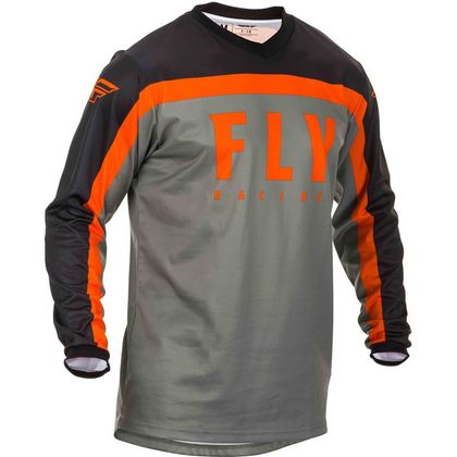 Camiseta de motocross Fly F-16 RIDING GREY BLACK ORANGE ENFANT 2020 Ref : FL0708 