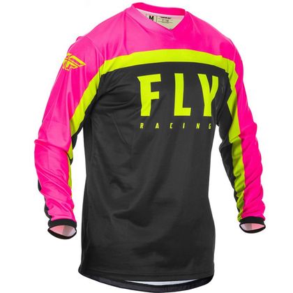 Camiseta de motocross Fly F-16 RIDING NEON PINK BLACK HI-VIS 2020 Ref : FL0704 