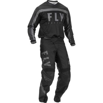 Pantalón de motocross Fly F-16 RIDING BLACK GREY ENFANT