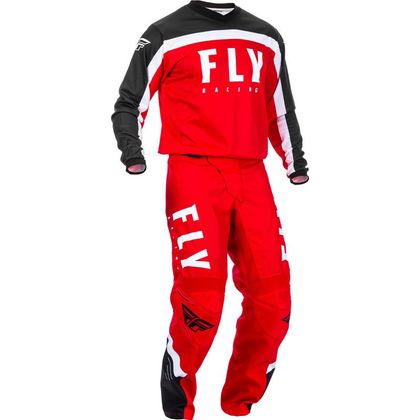 Pantalon cross Fly F-16 RIDING RED BLACK WHITE ENFANT
