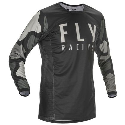 Camiseta de motocross Fly KINETIC K221 - BLACK GREY 2021 - Negro / Gris Ref : FL1019 