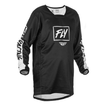 Camiseta de motocross Fly KINETIC REBEL BLANC/NOIR ENFANT Ref : FL1305 