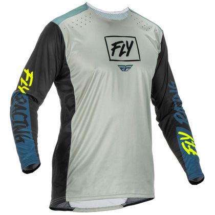 Camiseta de motocross Fly LITE GRIS/TEAL/JAUNE FLUO 2022 Ref : FL1269 