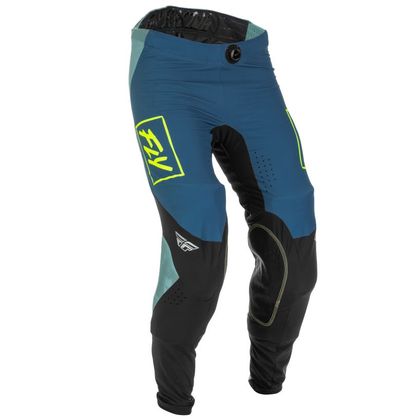 Pantalón de motocross Fly LITE GRIS/TEAL/JAUNE FLUO 2022 Ref : FL1273 