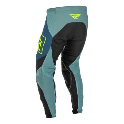 Pantalón de motocross Fly LITE GRIS/TEAL/JAUNE FLUO 2022