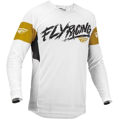 Camiseta de motocross Fly EVO LIMITED EDITION BRAZEN 2023 - Blanco / Amarillo Ref : FL1468 