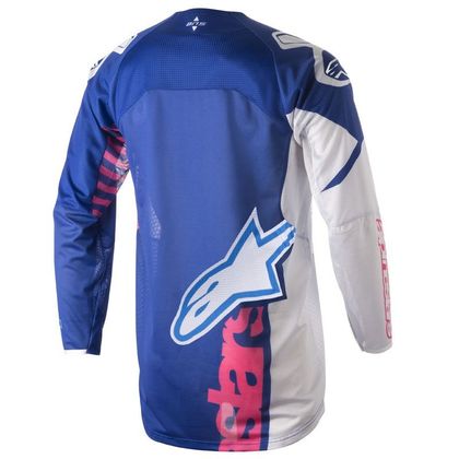Camiseta de motocross Alpinestars TECHSTAR VENOM BLUE PINK FLUO WHITE  2018