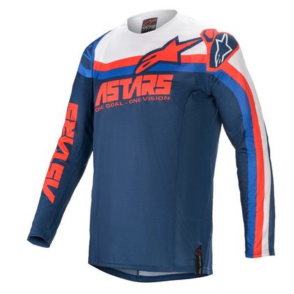Camiseta de motocross Alpinestars TECHSTAR - VENOM - DARK BLUE BRIGHT RED WHITE 2021 Ref : AP12060 