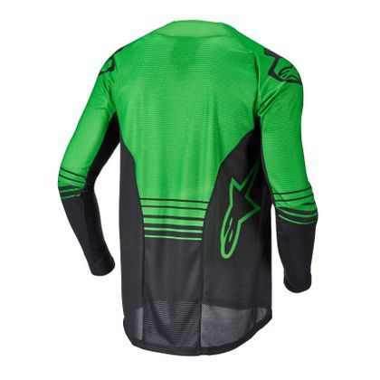 Camiseta de motocross Alpinestars TECHSTAR PHANTOM - ANTHRACITE GREEN NEON 2022