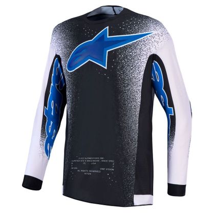 Maillot cross Alpinestars SUPERTECH - HITEN AFD 2027 - Noir / Bleu Ref : AP4462 