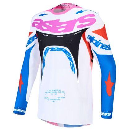 Krosový dres Alpinestars SUPERTECH - DYNA 2027 - Bílá / Modrá Ref: AP4475 