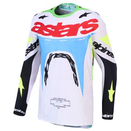 Alpinestars SUPERTECH - DYNA 2027 Cross-paita - Valkoinen / Vihreä Viite: AP4474 