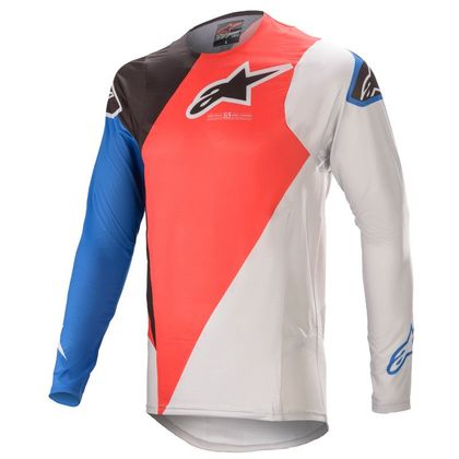 Camiseta de motocross Alpinestars SUPERTECH - BLAZE - BRIGHT RED BLUE 2021 Ref : AP12069 