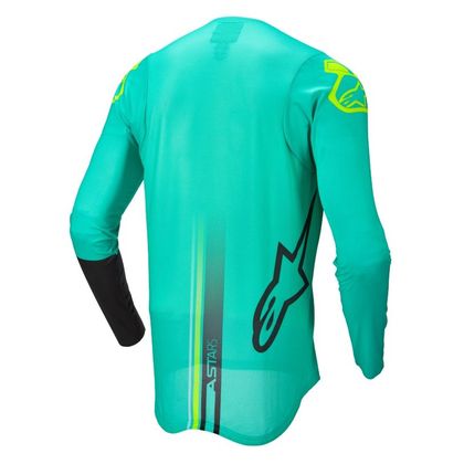 Camiseta de motocross Alpinestars SUPERTECH BLAZE - PASTEL GREEN BLACK YELLOW FLUO 2022