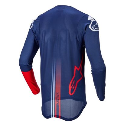 Camiseta de motocross Alpinestars SUPERTECH BLAZE - DARK BLUE BRIGHT RED WHITE 2022