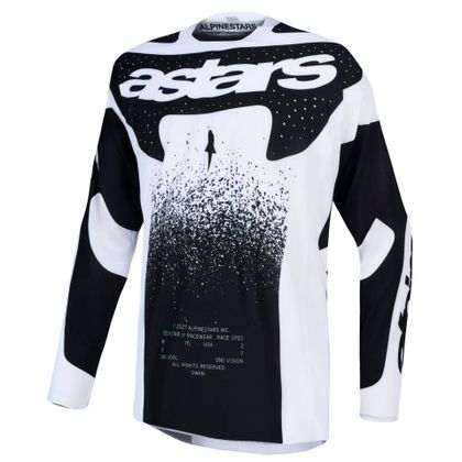 Maillot cross Alpinestars TECHSTAR - SWAN 2027 - Blanc / Noir Ref : AP4491 