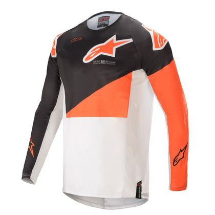 Maillot cross Alpinestars TECHSTAR - FACTORY - ANTHRACITE ORANGE OFF WHITE 2021 Ref : AP12083 