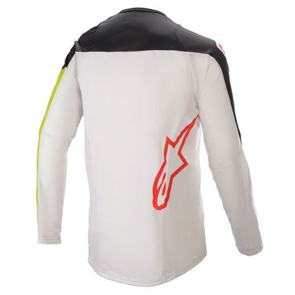 Camiseta de motocross Alpinestars TECHSTAR - FACTORY - BLACK YELLOW FLUO OFF WHITE 2021