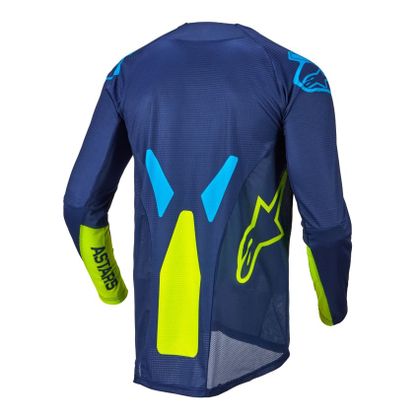 Camiseta de motocross Alpinestars TECHSTAR FACTORY - DARK BLUE YELLOW FLUO BLUE 2022