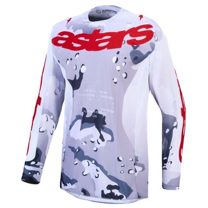 Maillot cross Alpinestars RACER - AIR LONE 2027 - Blanc / Rouge Ref : AP4519 