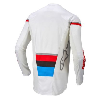 Maillot cross Alpinestars TECHSTAR QUADRO - OFF WHITE BLUE NEON BRIGHT RED 2022