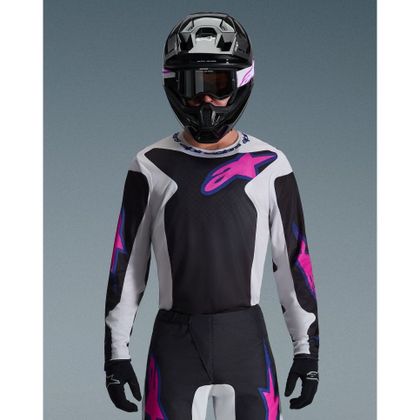Alpinestars FLUID - GRID 2025 Cross jersey - Black / Grey