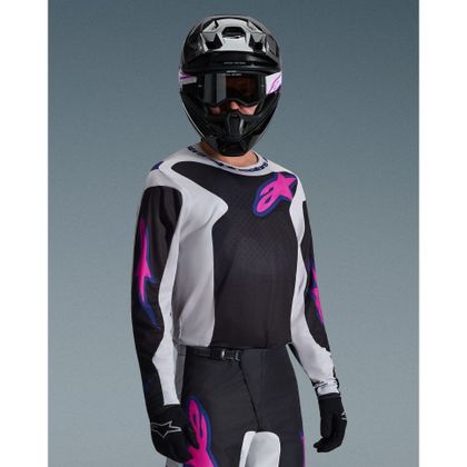 Alpinestars FLUID - GRID 2025 Cross jersey - Black / Grey