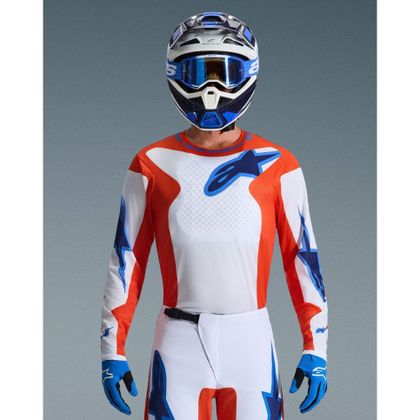Maillot cross Alpinestars FLUID - GRID 2025 - Orange / Bleu