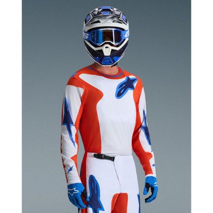 Maillot cross Alpinestars FLUID - GRID 2025 - Orange / Bleu